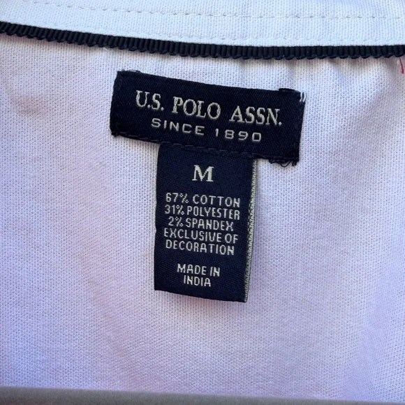 US Polo Assn. Women’s M Raspberry & White Long Sleeve Striped Oxford Shirt Dress - Picture 10 of 12